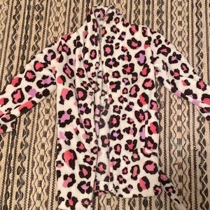 A kids polkadotted dressing gown.